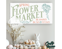 Spring Flower Market Canvas Sign