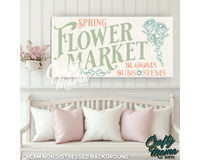 Spring Flower Market Canvas Sign