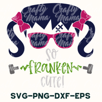 So Franken Cute Svg, Halloween Frankenstein