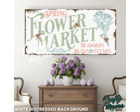 Spring Flower Market Canvas Sign