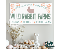 Wild Rabbit Farms Canvas Sign