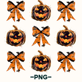 Coquette Halloween Jack O Lantern Png