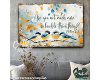 Look At The Birds Canvas Sign