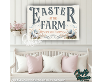 Easter At The Farm Canvas Sign