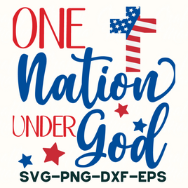 One Nation Under God Sign Svg