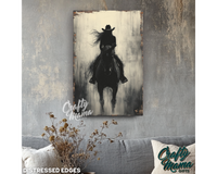 Western Cowgirl Canvas Sign