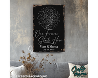 Wedding Custom Star Map Canvas Sign