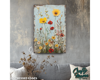 Spring Flowers Canvas Sign