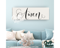 Amen Canvas Sign