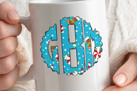 Snowman Christmas Candy Monogram