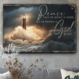 God's Peace Canvas Sign