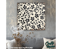 Abstract Flowers Canvas Sign