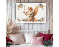 Vintage Cupid Canvas Sign