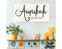 Personalized Baby Name Canvas Sign