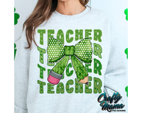 St. Patricks Day Teacher Pencil Bow