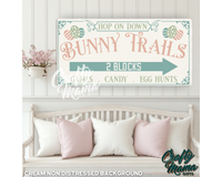 Bunny Trails Canvas Sign