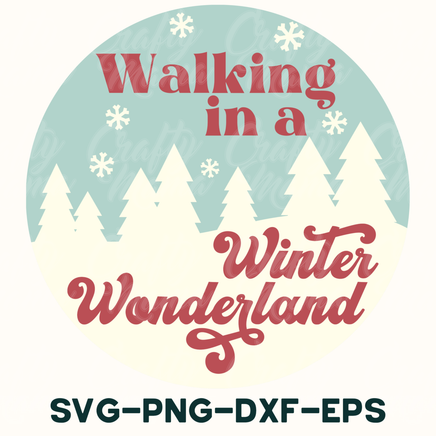 walking in a winter wonderland svg - png - dxf - eps