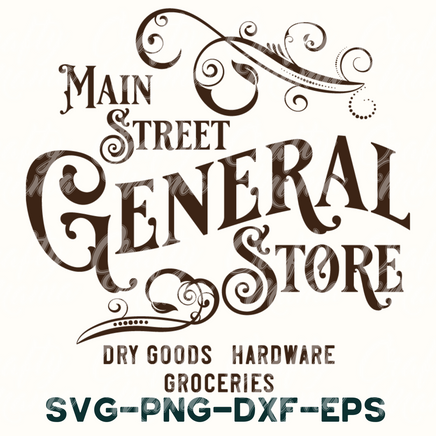 a sign that says main street general store