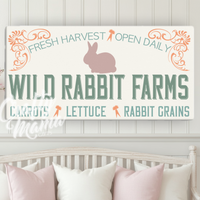 Wild Rabbit Farms Canvas Sign