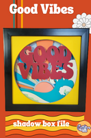 70's Good Vibes 3D Shadow Box File