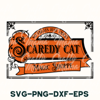 Scaredy Cat Magic Tricks Sign