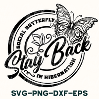 a black and white logo with a butterfly on it