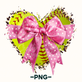 Softball Coquette Bow Png