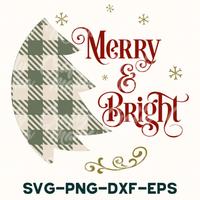 merry and bright svg - png - dxf - eps