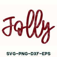 a red font that says jolly on a white background