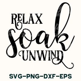 relax soak unwind svg - dxf - eps