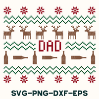 a cross stitch pattern with reindeers and snowflakes