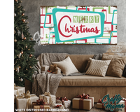 Mid Century Merry Christmas Canvas Sign