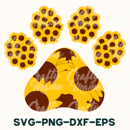 Sunflower SVG, Dog Paw