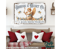 Arrow And Heart Cupid Canvas Sign