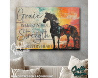 Grace And Strength Canvas Sign