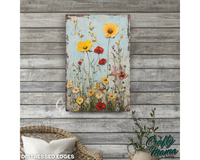 Spring Flowers Canvas Sign