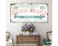 Bunny Trails Canvas Sign