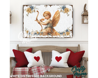 Vintage Cupid Canvas Sign