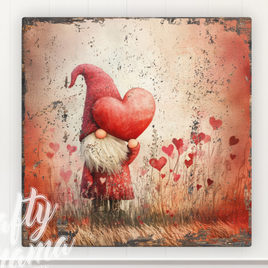 Valentine Gnome Canvas Sign