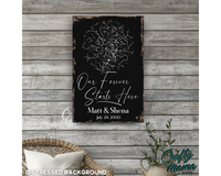 Wedding Custom Star Map Canvas Sign