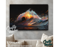 Ocean Wave Canvas Sign