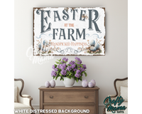 Easter At The Farm Canvas Sign