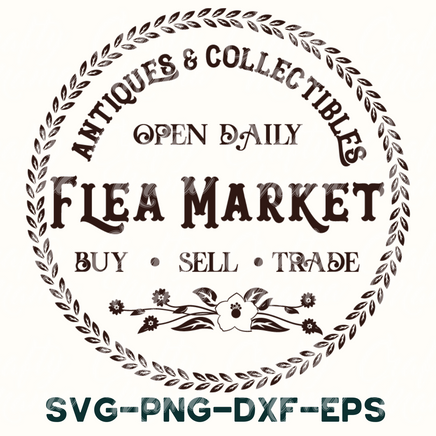 the logo for antiques and collectibles flea market