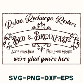 Bed And Breakfast Svg File