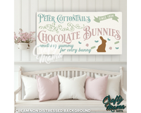 Easter Chocolate Bunnies Canvas Sign