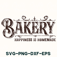 Bakery Happiness Is Homemade Svg