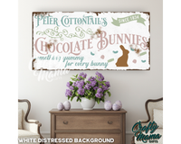 Easter Chocolate Bunnies Canvas Sign