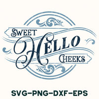 a logo for sweet hello cheeks