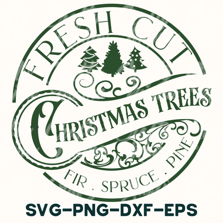 a green christmas tree logo with a white background