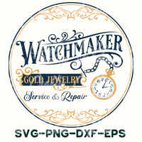 a watchmaker gold jewelry service and repair logo